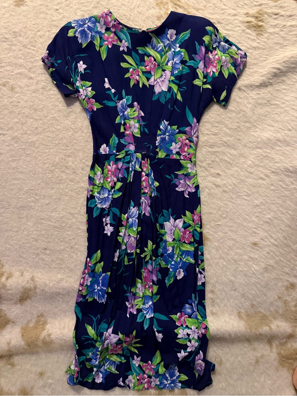 Vintage Floral Midi Dress
